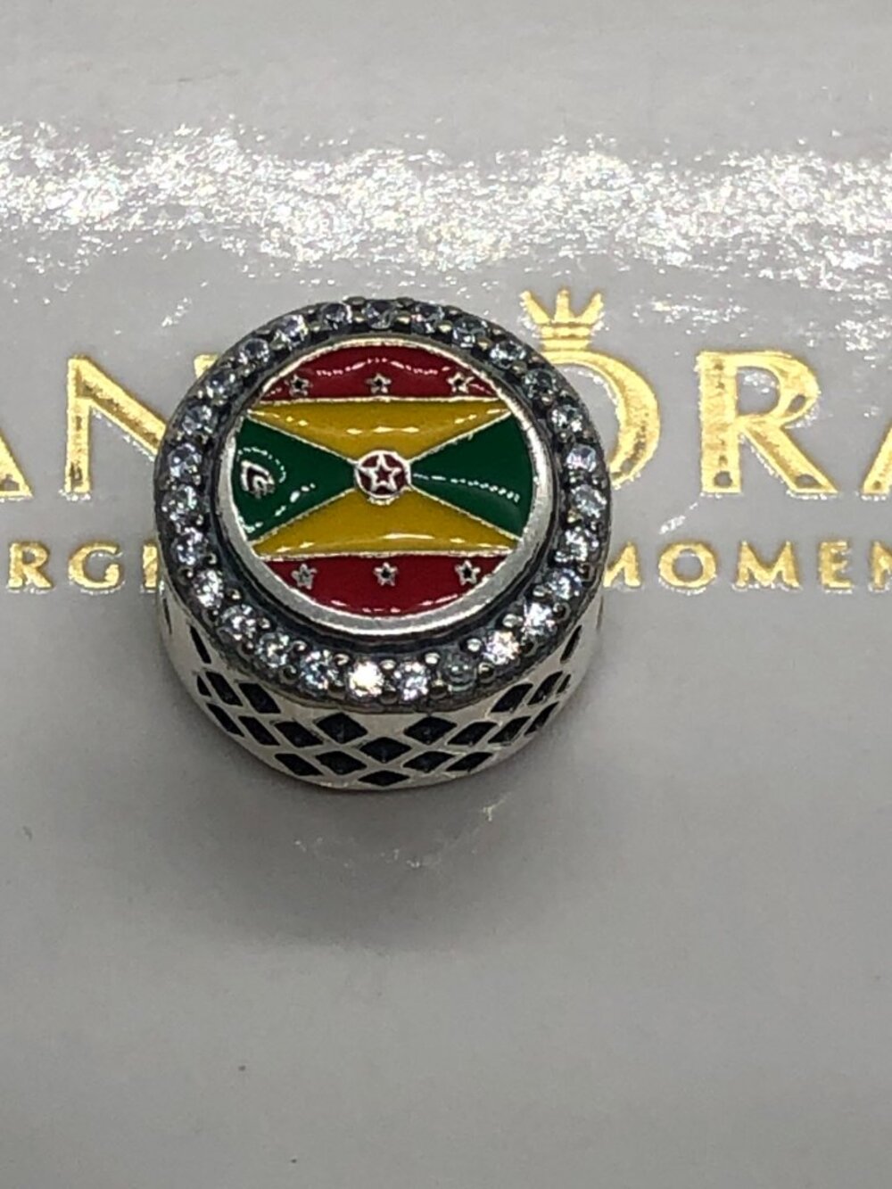 Pandora Grenada Flag Bead Charm